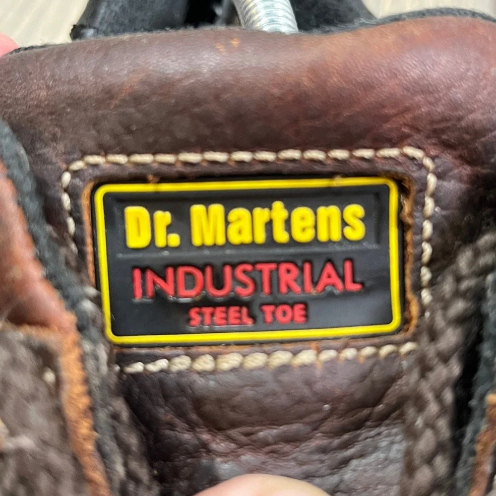 Dr Martens Gunby ST Men 11 Brown Leather Steel Toe Work Shoes Industrial Safety